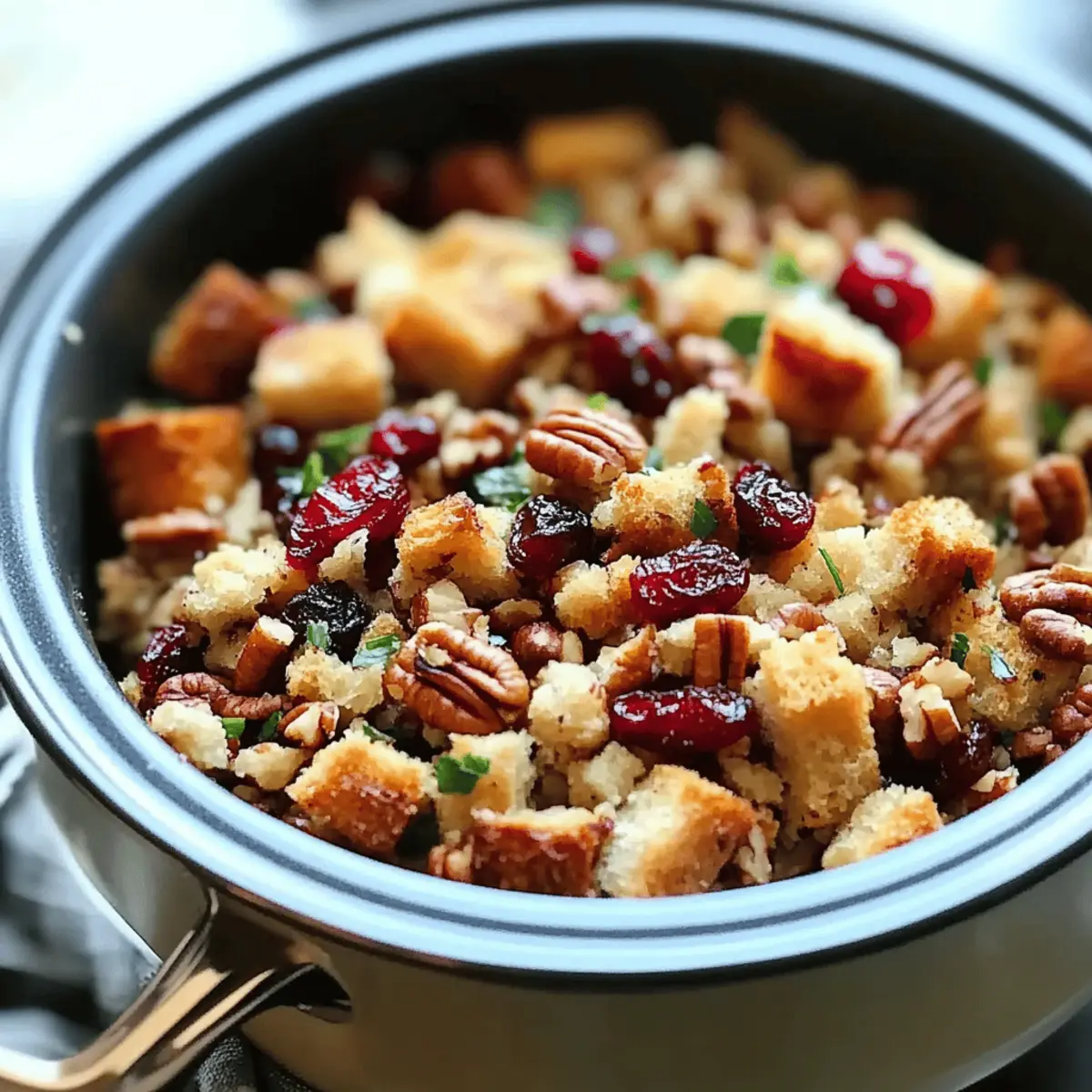 Delicious Slow Cooker Cranberry Pecan Stuffing Made Easy