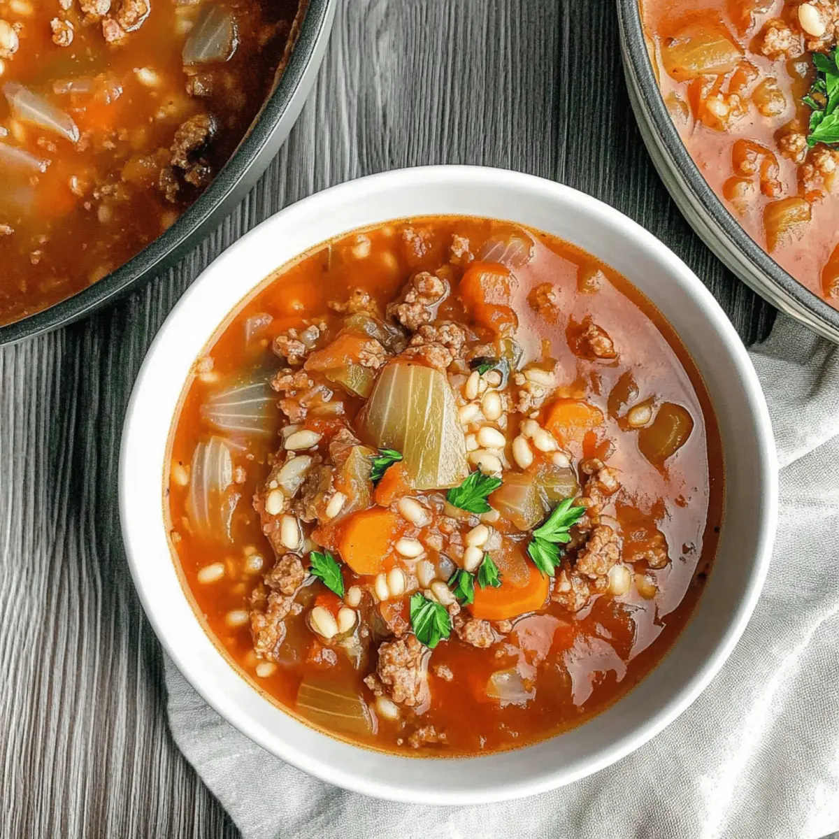 Hearty Beef Cabbage Barley Soup for Ultimate Comfort