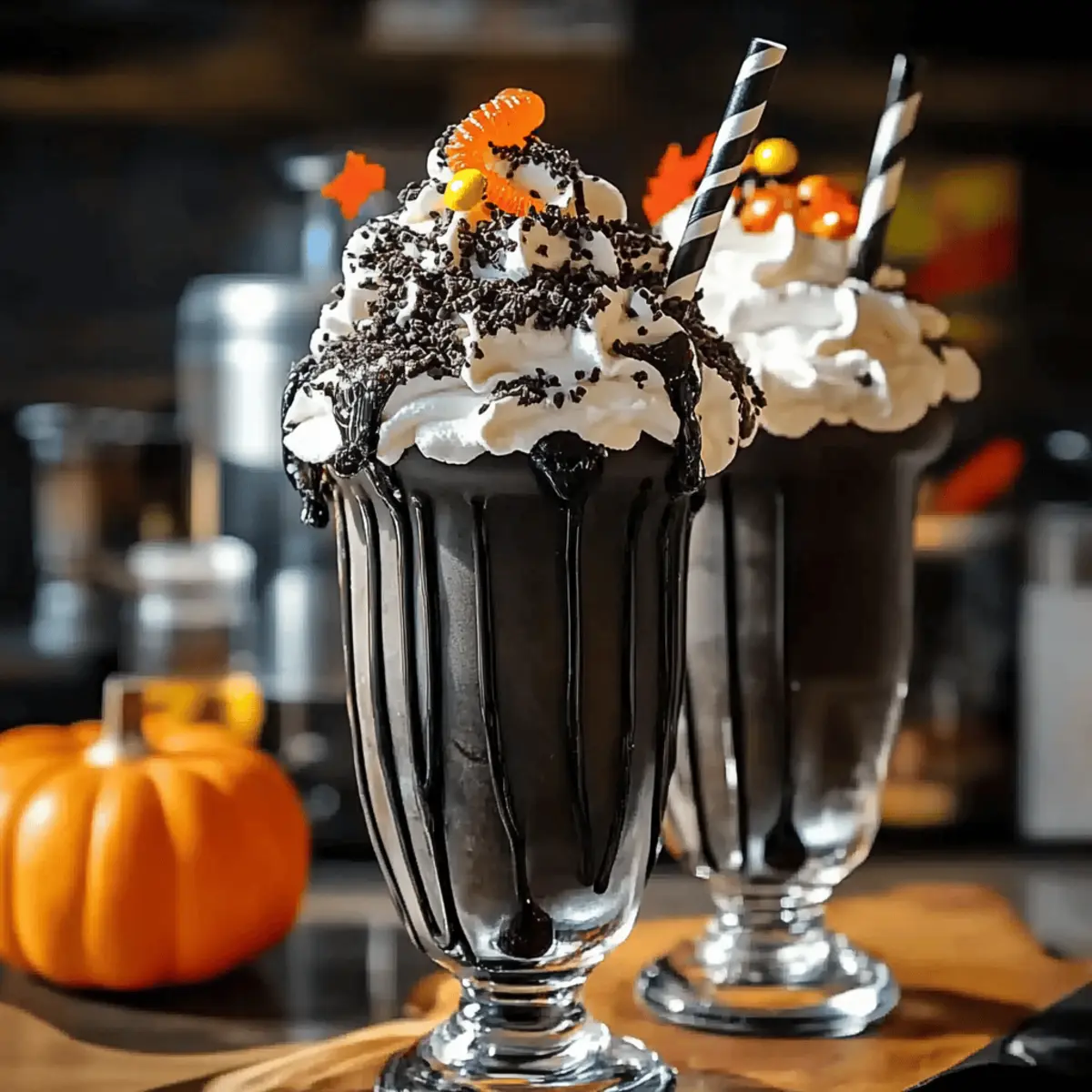 Delicious Black Halloween Milkshake: A Spooky Treat to Enjoy!