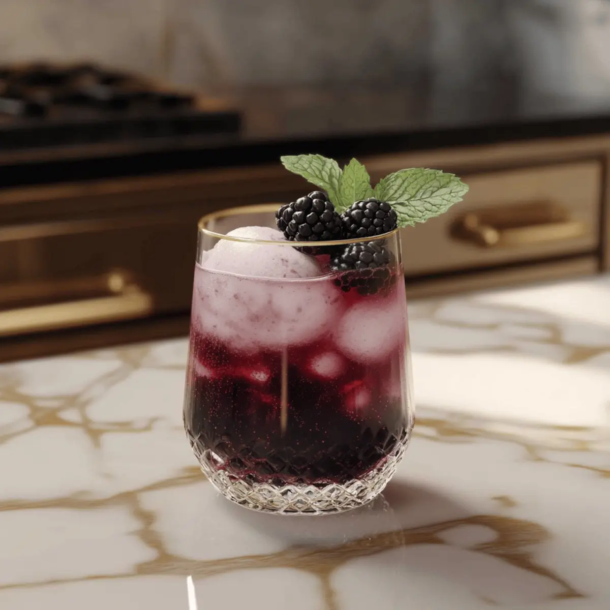 Delightful Blackberry Spider Soda Mocktail for Summer Sips