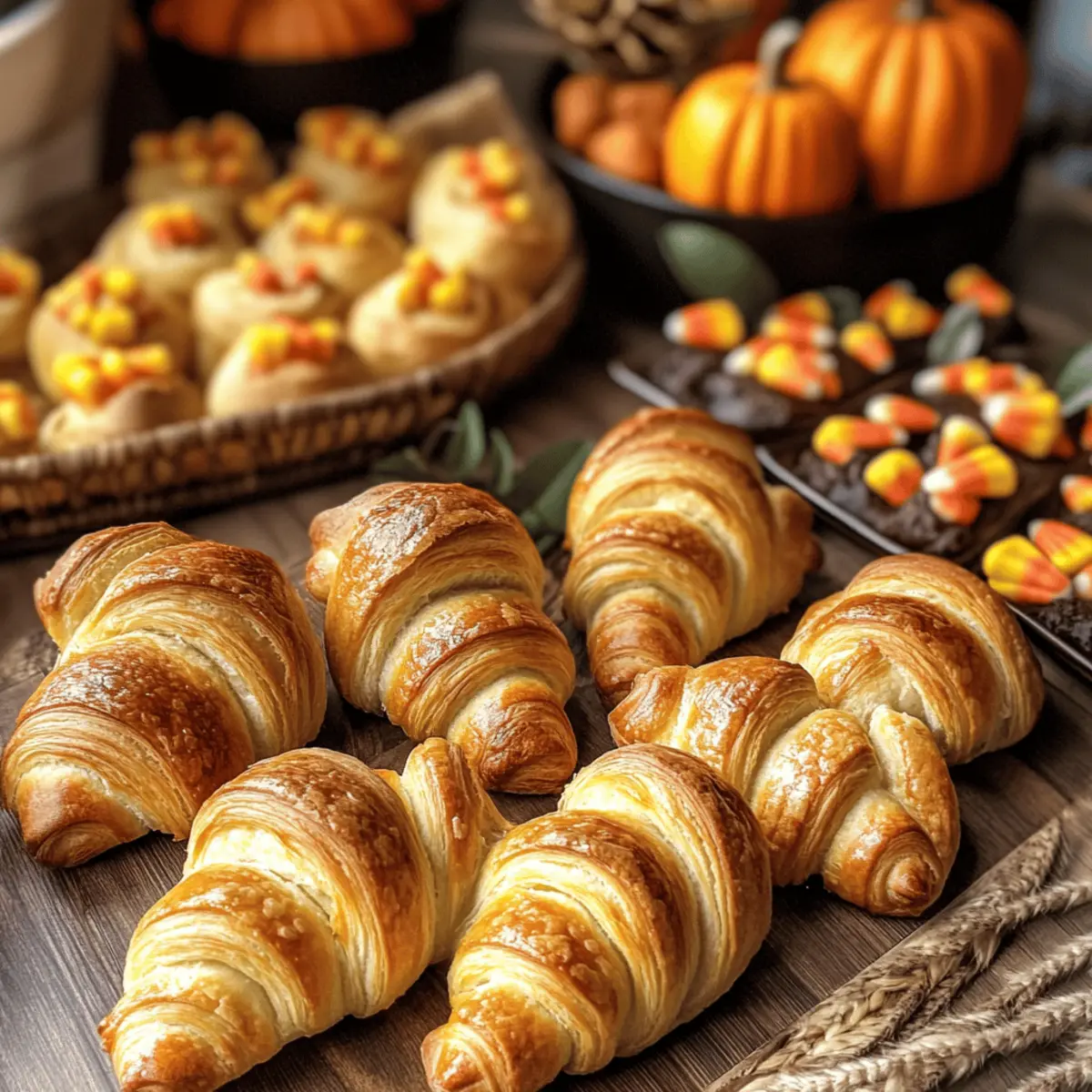 Crispy Air Fryer Candy Corn Crescent Rolls for Fall Fun
