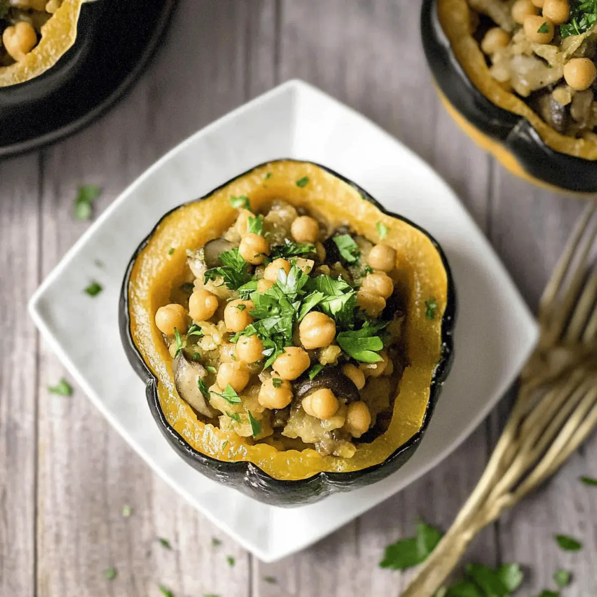 Curried Chickpea Stuffed Acorn Squash for Cozy Fall Evenings