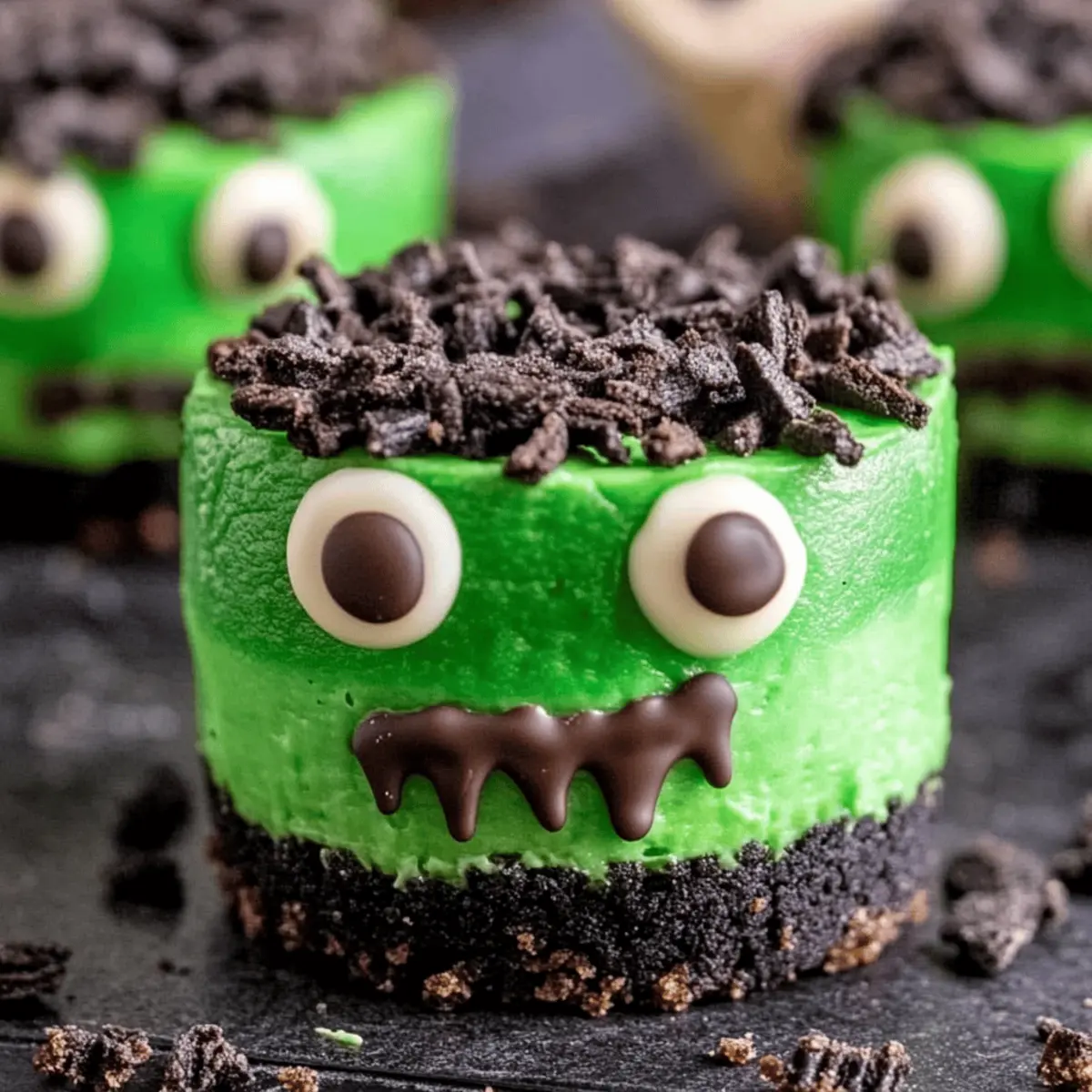 Frankenstein Mini Cheesecakes: Spooky-Bite Delights for Halloween
