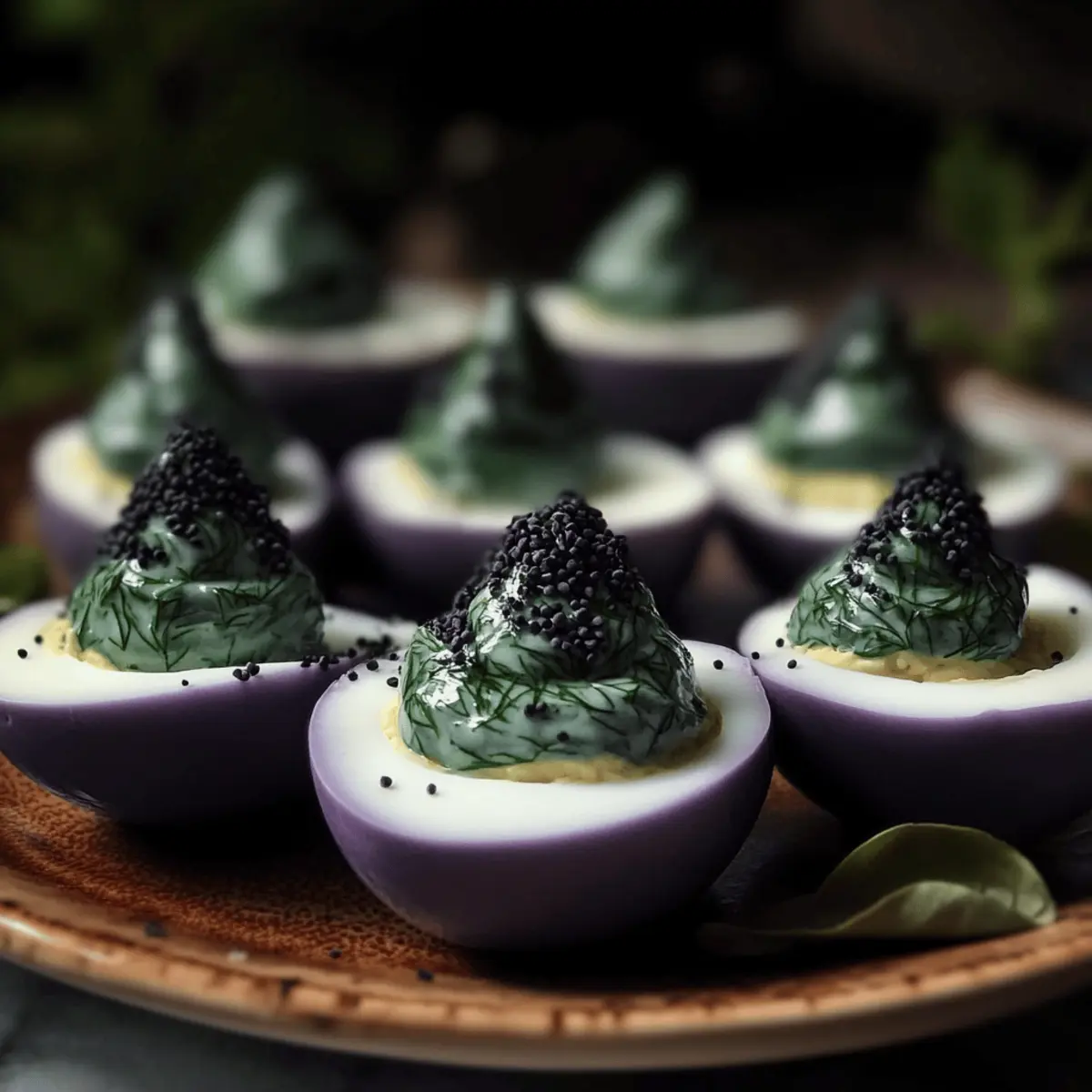 Naturally Dyed Halloween Deviled Eggs That Wow Your Guests