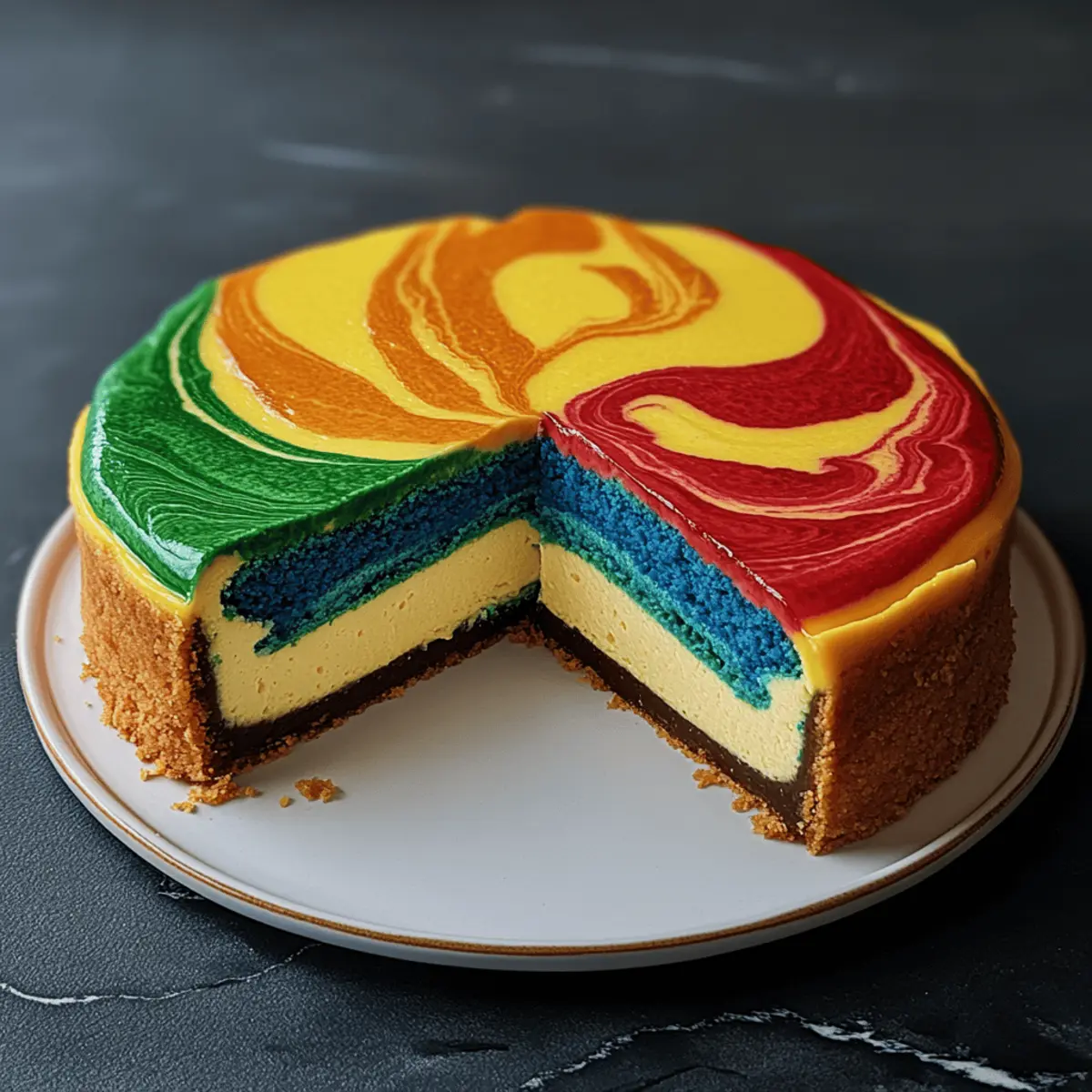 Hogwarts Houses Butterbeer Swirl Cheesecake for Magical Moments