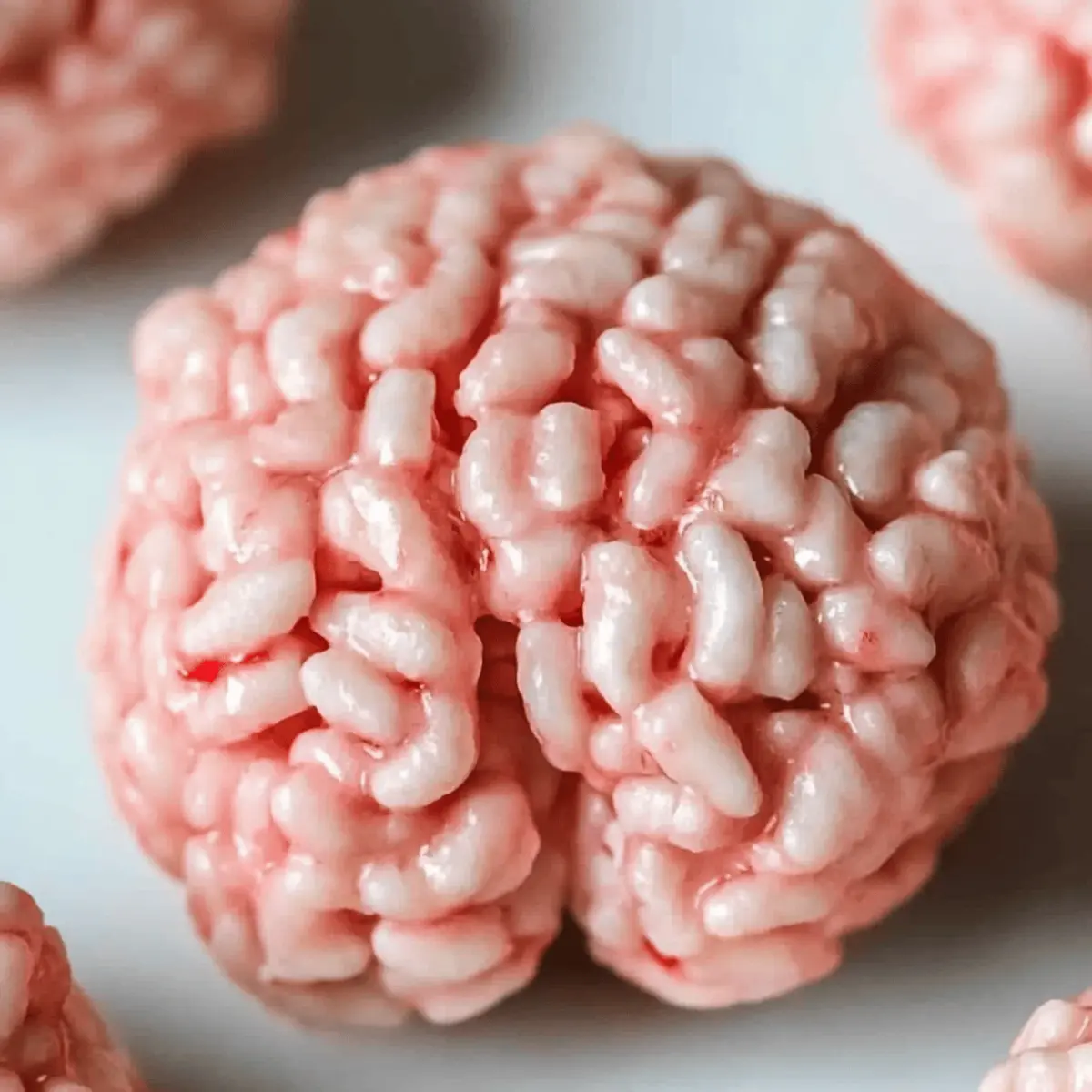 Delicious Marshmallow Rice Bubbles Halloween Brains Treats