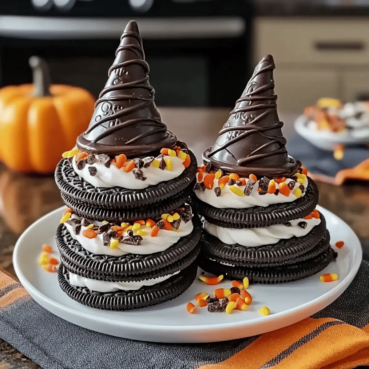 Oreo Witch Hat Cookies: Fun No-Bake Halloween Treats!