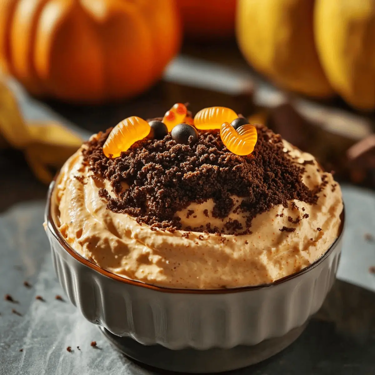 Creamy Pumpkin Cheesecake Dip with Crumbled Dirt Delight