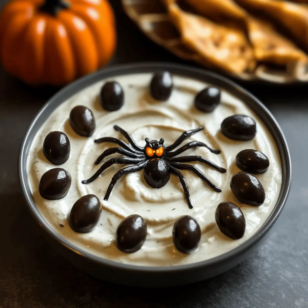 Creepy Delicious Spider Egg Ranch Dip for Halloween Fun