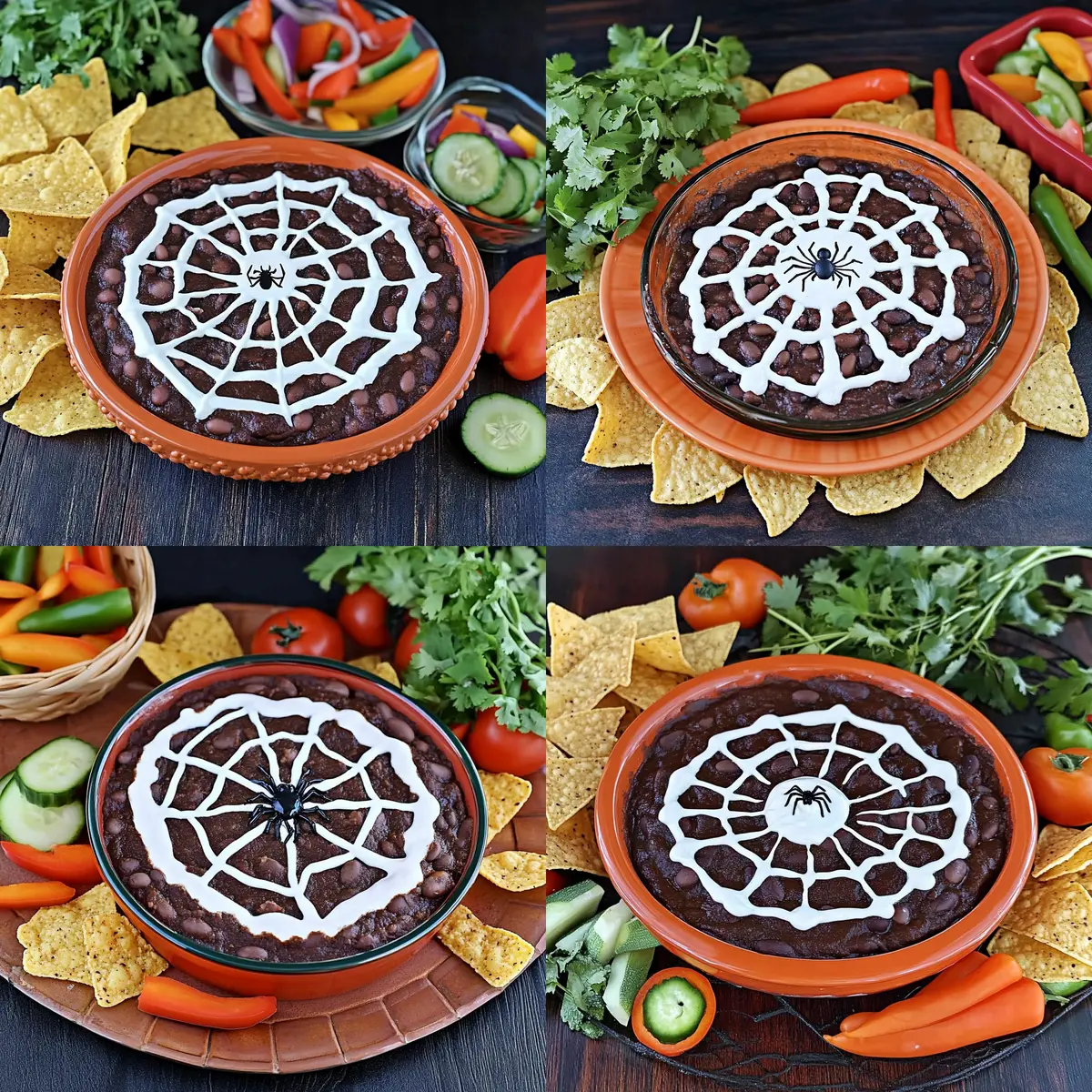 Irresistible Spider Web Black Bean Dip for Halloween Fun