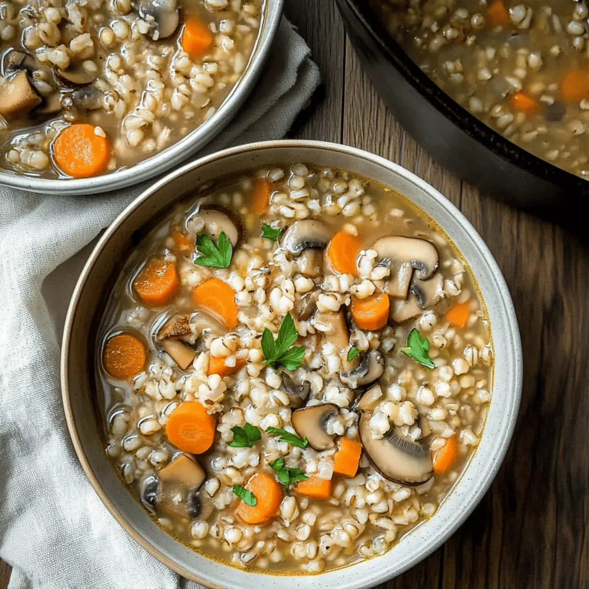 Hearty Vegetarian Mushroom Barley Soup for Cozy Nights
