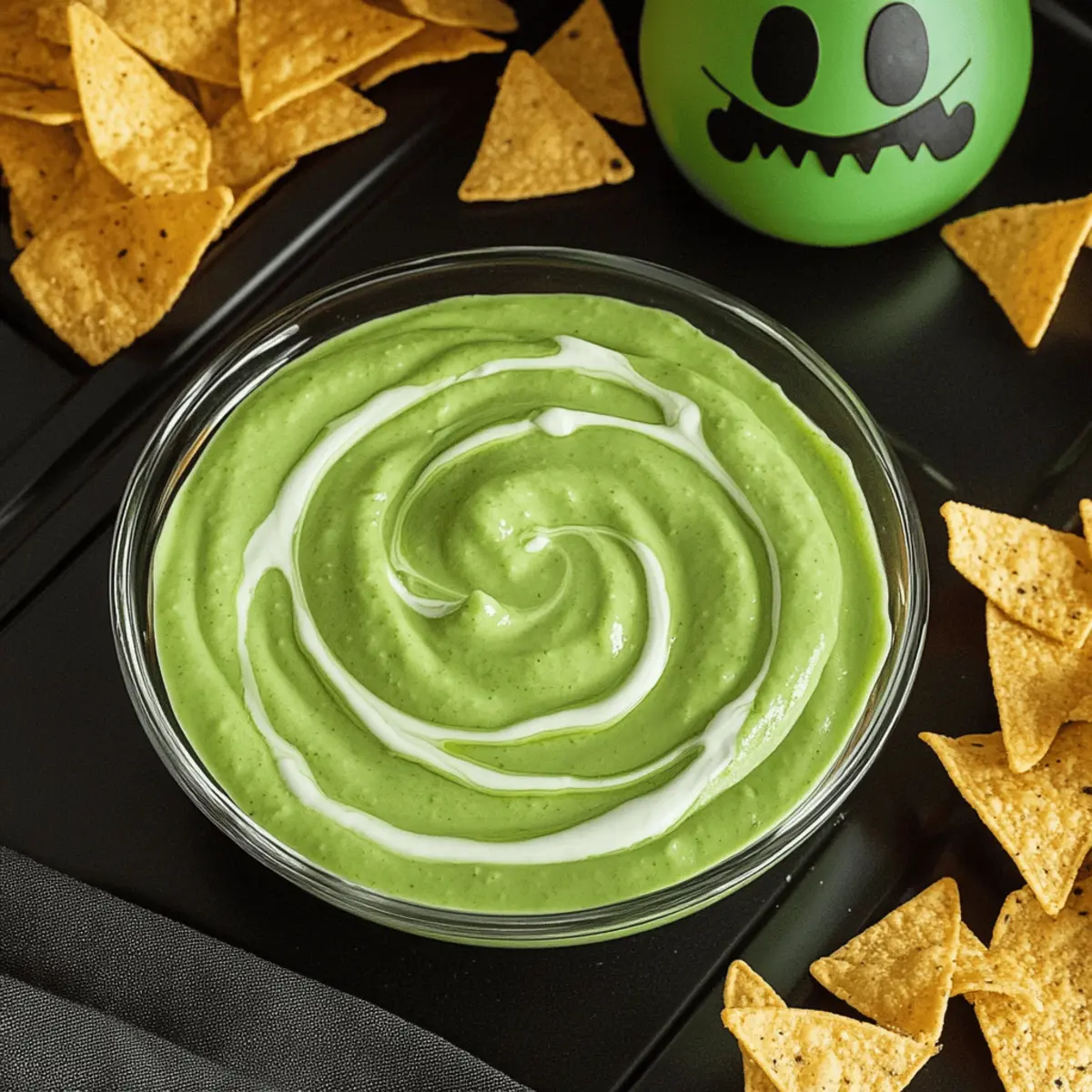 Witch’s Brew Salsa Verde & Cream Dip: Spook Up Your Snacks