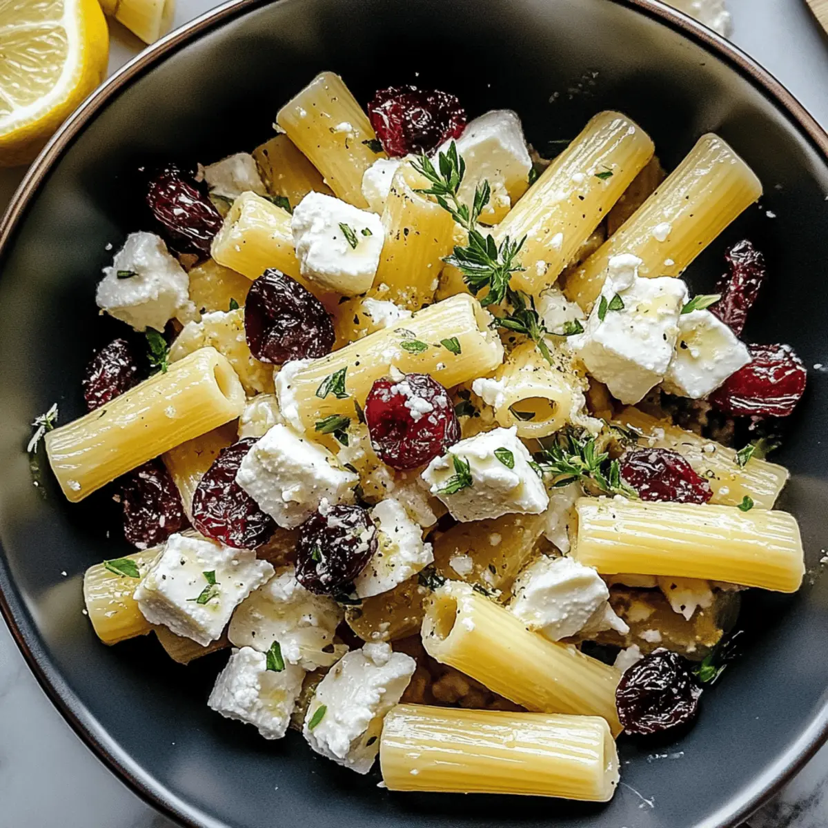 Feta & Cranberry Rigatoni Salad: A Refreshing Summer Delight