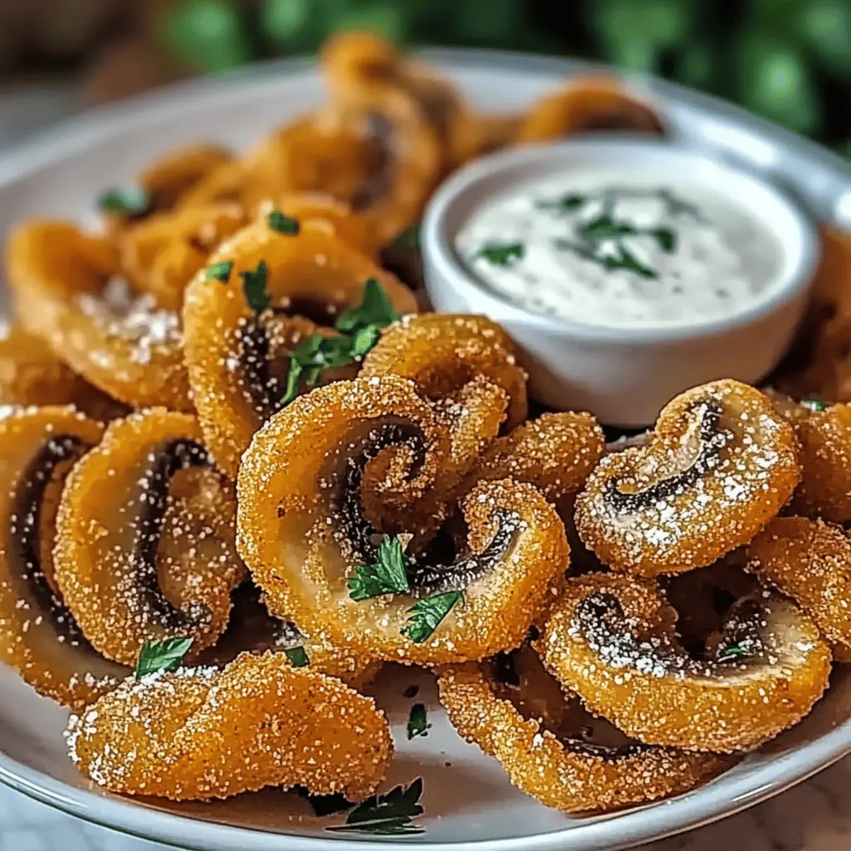 Crispy Fried Sliced Mushrooms Perfect for Dipping Delight