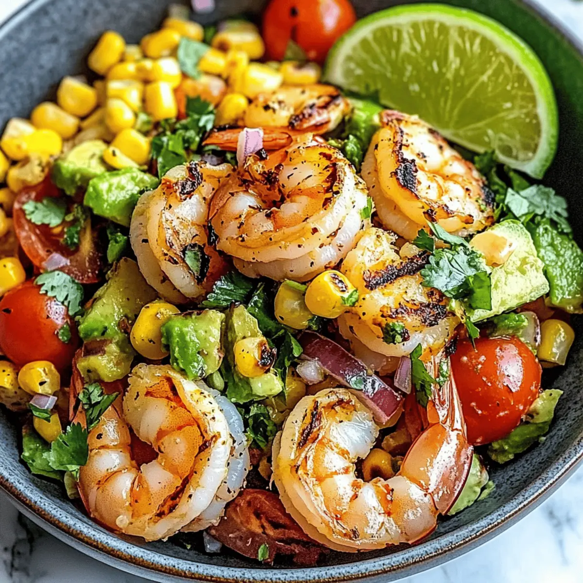 Avocado Corn Salad With Grilled Shrimp: Refreshing Summer Joy