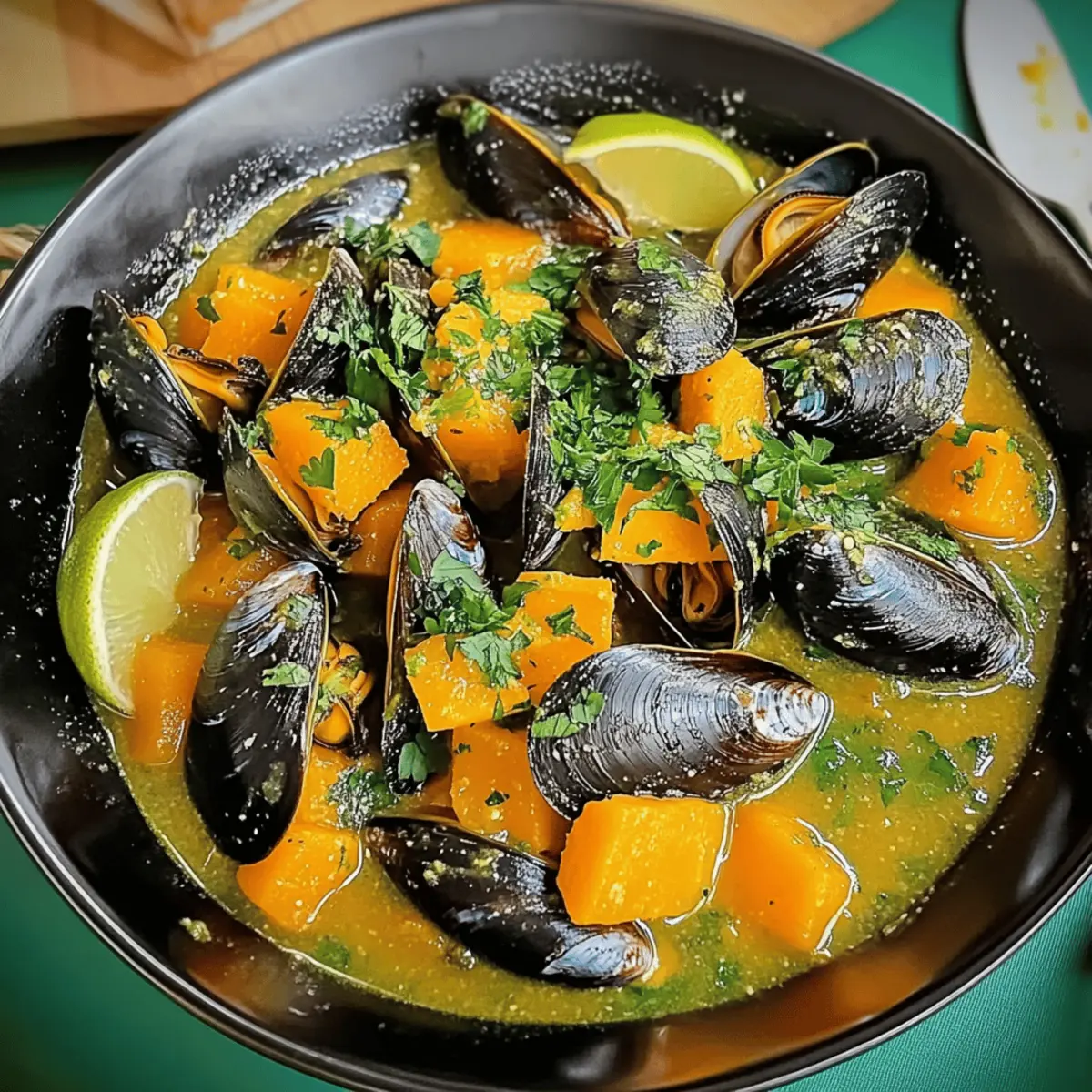 Spicy Curried Mussels with Butternut Squash for Cozy Nights
