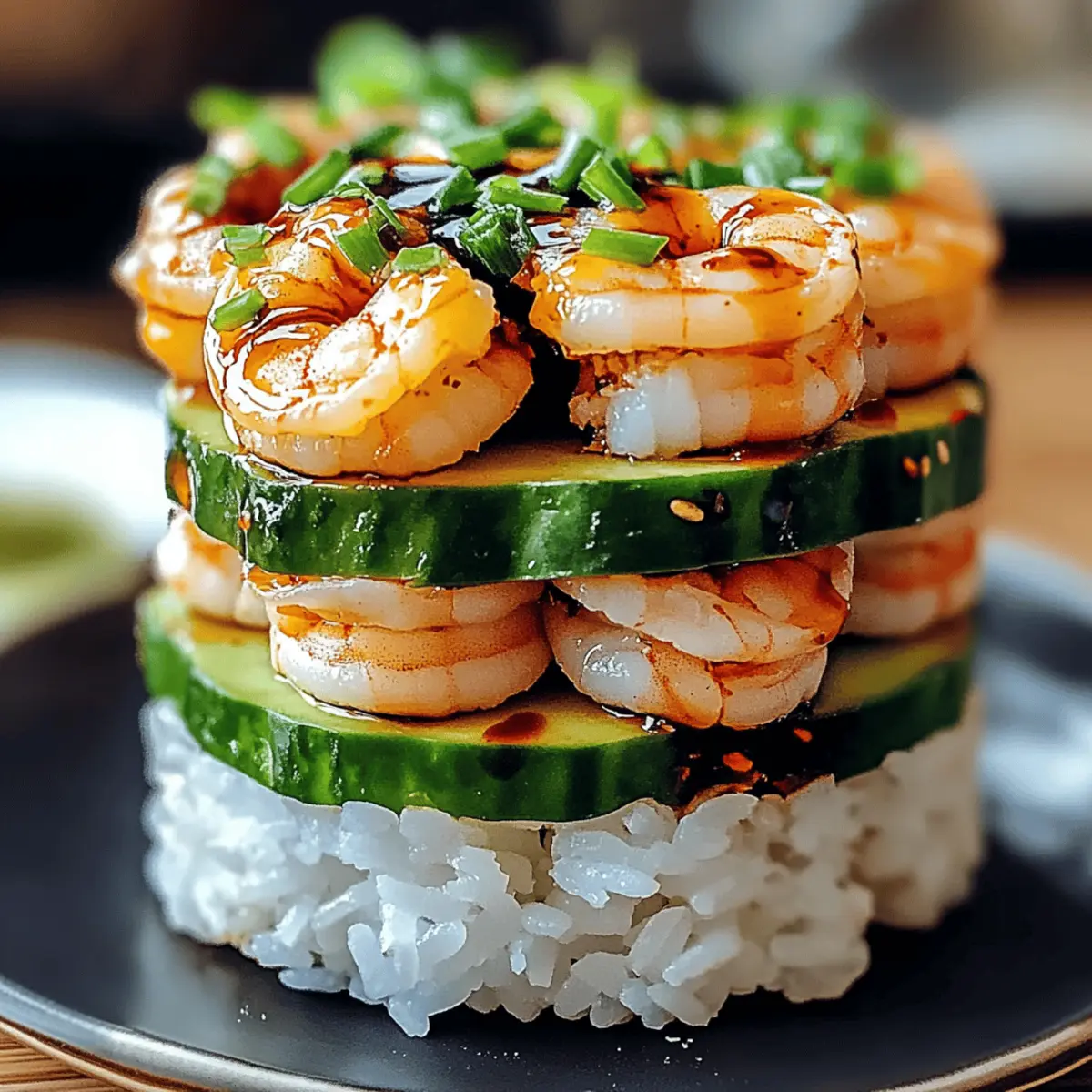 Delicious Spicy Shrimp Sushi Stacks for Easy Entertaining