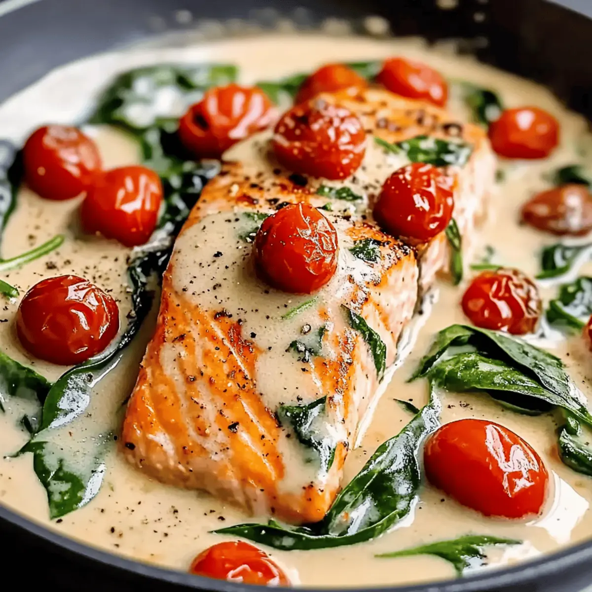 Creamy Tuscan Salmon: Quick, Creamy Bliss for Dinner!