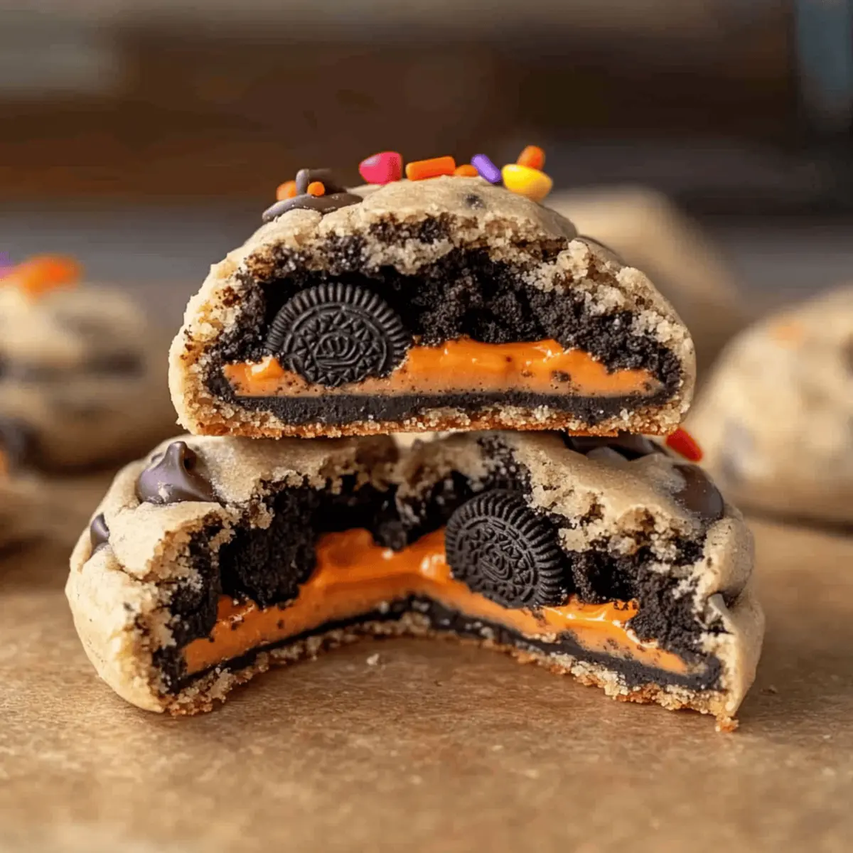 Halloween Oreo Stuffed Chocolate Chip Cookies You Need to Try