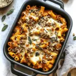 Pasta Bake with Pumpkin Tomato Sauce