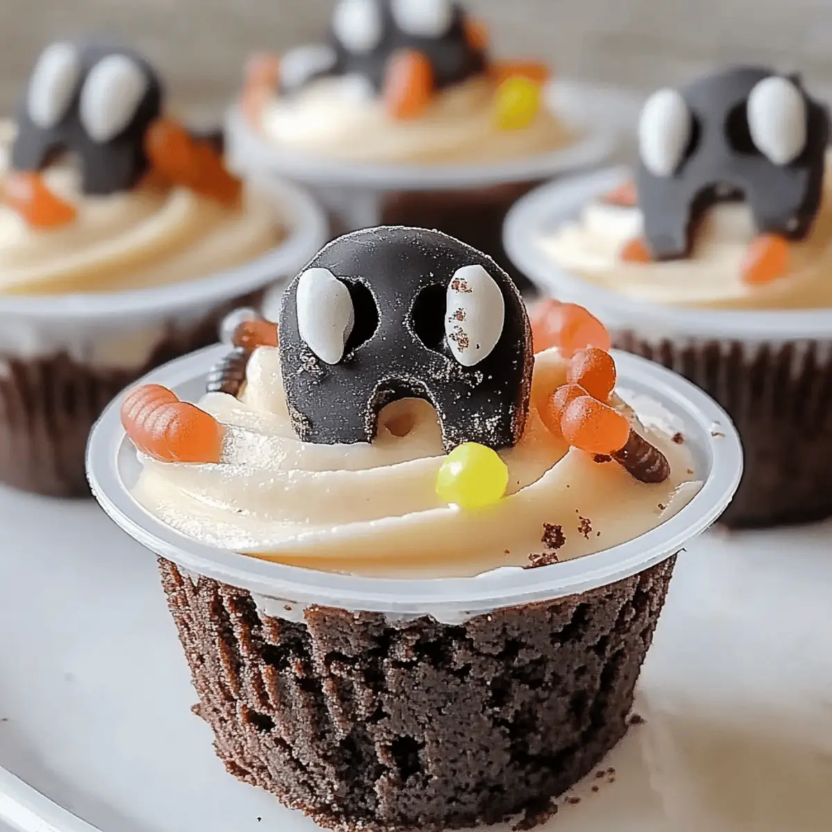 Spooky Graveyard Pudding Cookie Cups Recipe for Halloween Fun