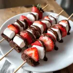 Strawberry Brownie Kabobs
