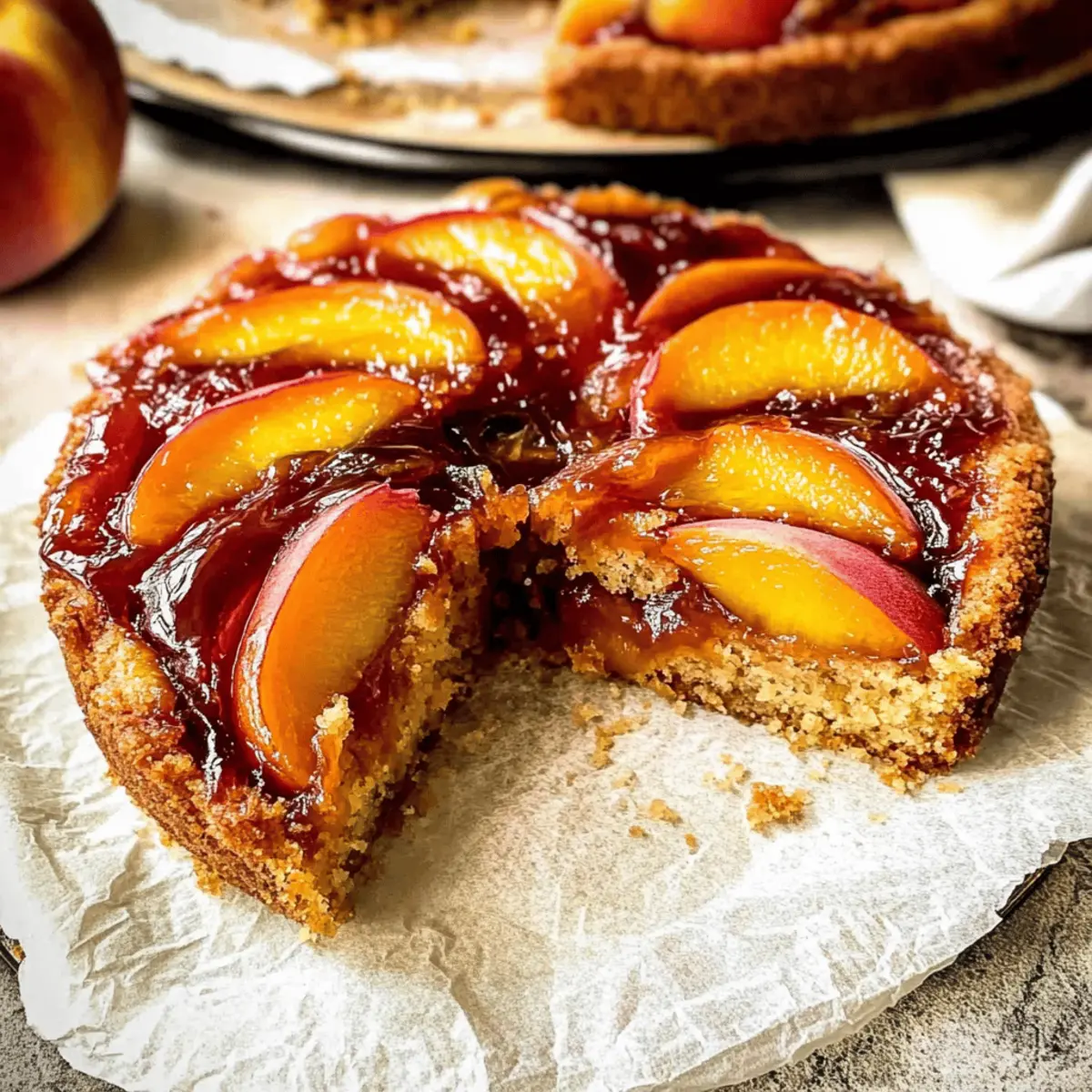 Bourbon Peach Upside Down Cake: A Summer Showstopper