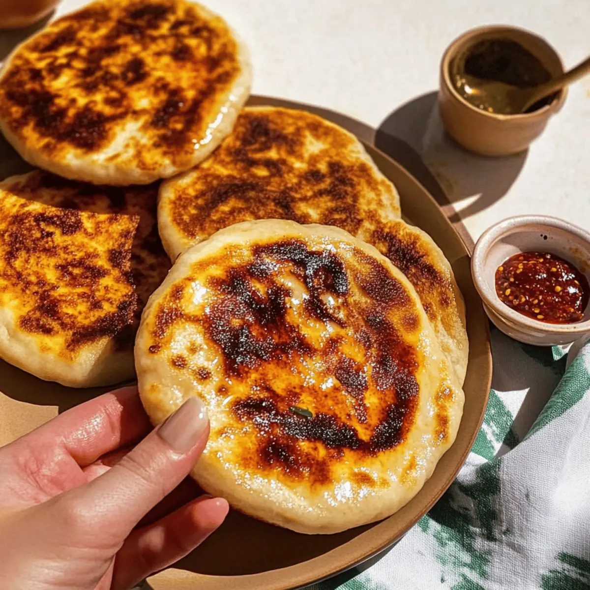 Chili Crisp Cottage Cheese Flatbreads for Flavor Lovers
