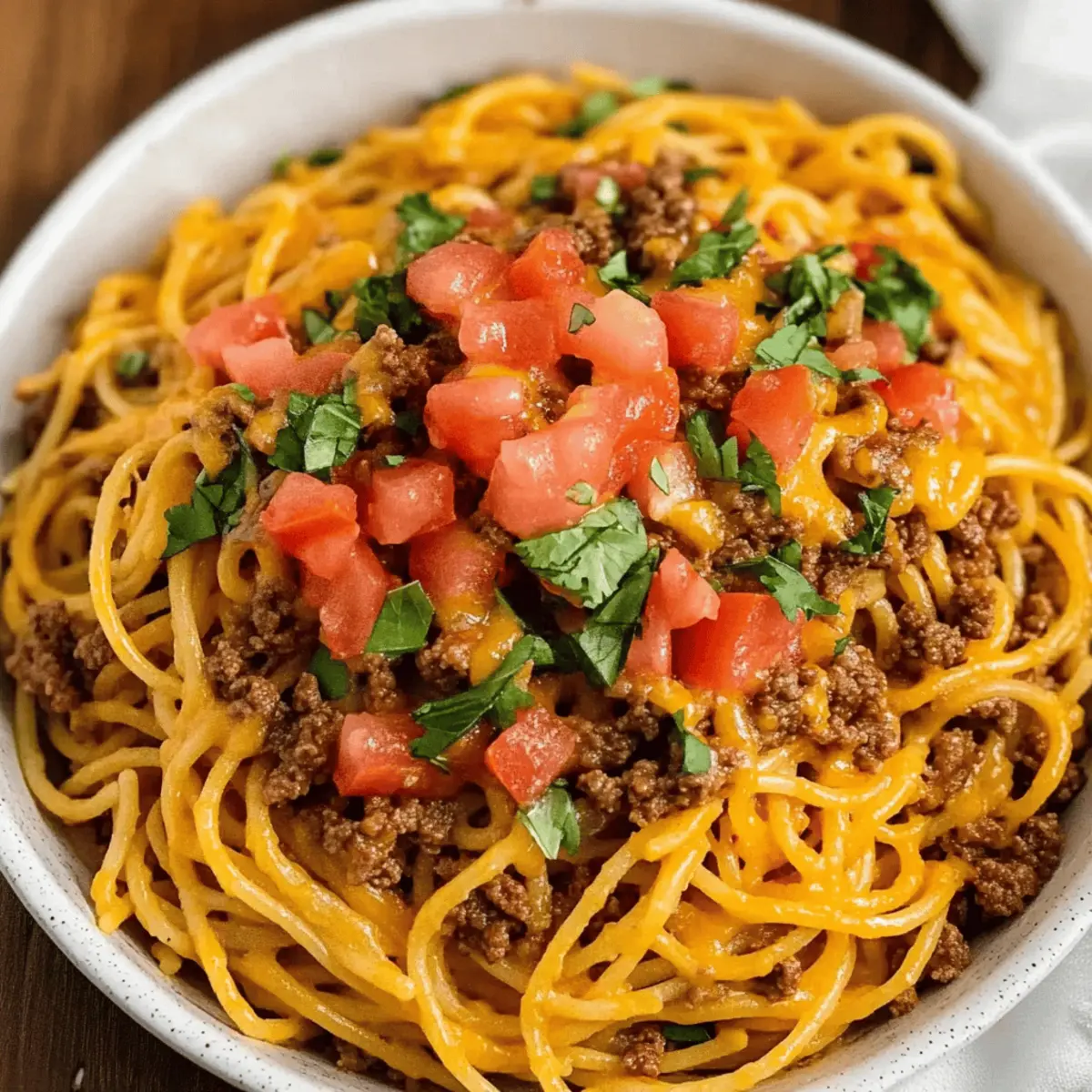 One-Pot Taco Spaghetti: Cheesy Comfort in Every Bite
