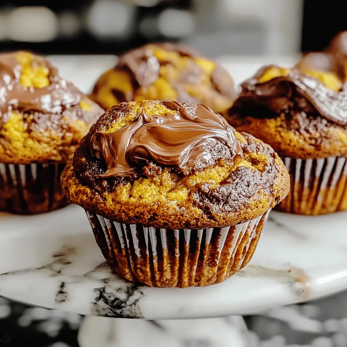 Delicious Nutella Swirl Pumpkin Muffins to Brighten Your Day