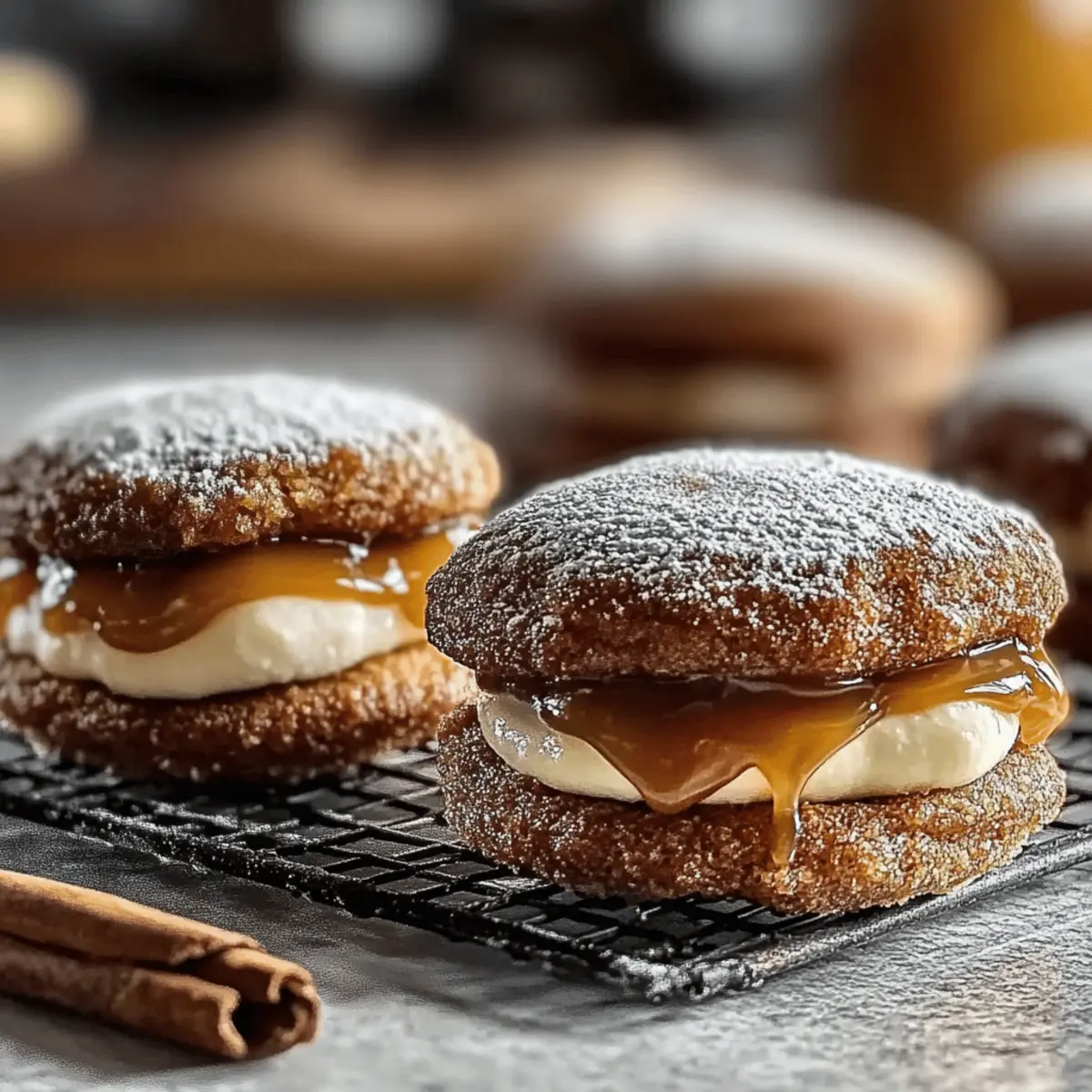 Delicious Apple Cider Whoopie Pie Cookies with Caramel Delight