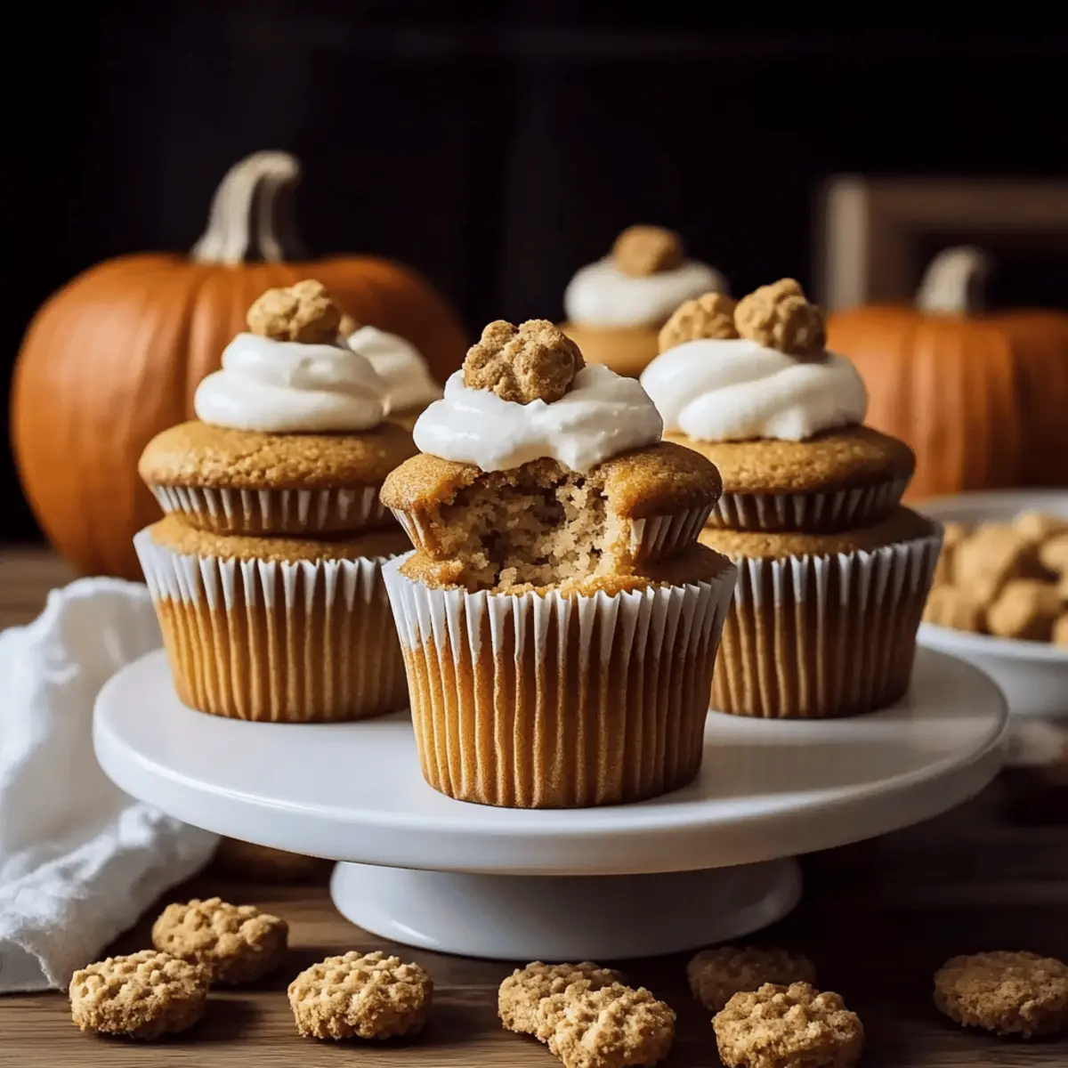 Autumn Harvest Cupcakes with Creamy Cheesecake Delight