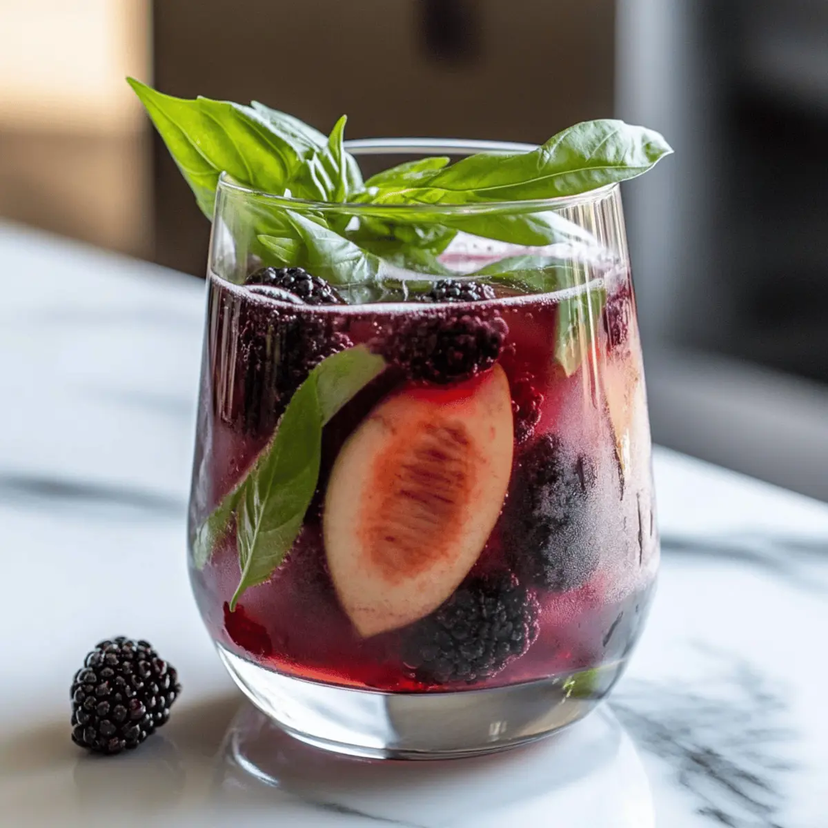 Refreshing Blackberry Basil Blast Mocktail for Summer Sipping