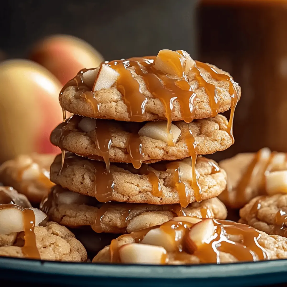 Caramel-Drizzled Apple Cinnamon Cookies for Cozy Fall Mornings