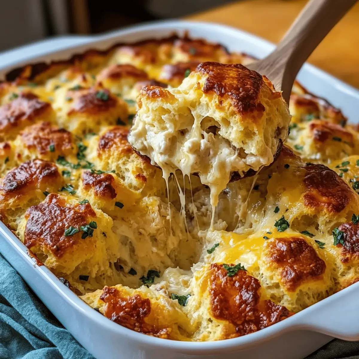 Effortless Chicken Bubble Biscuit Bake Casserole Delight