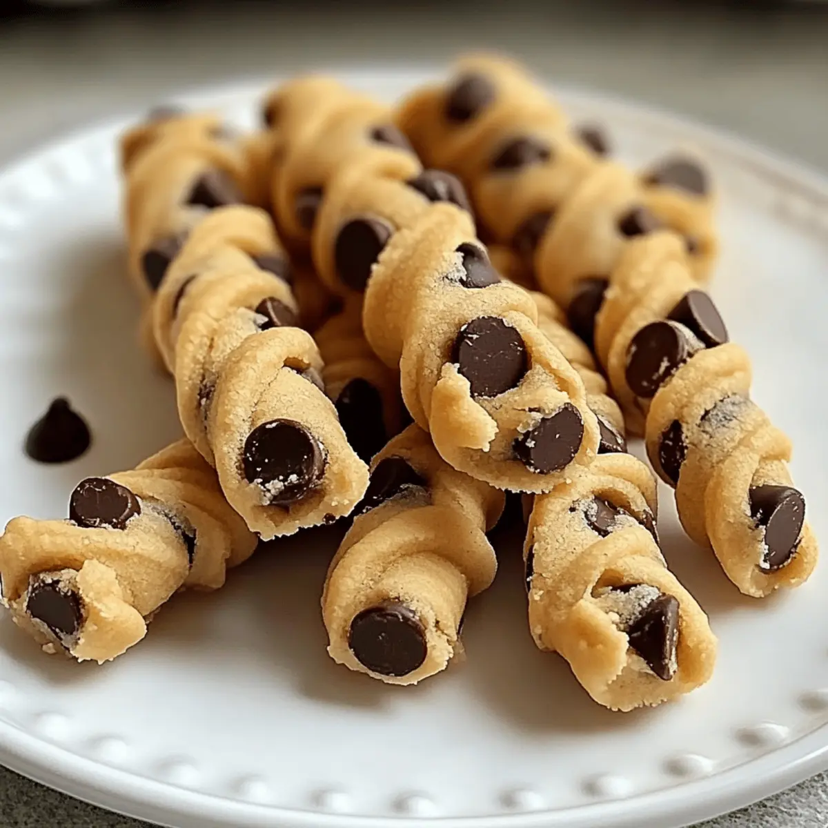 Irresistible Chocolate Chip Cookie Dough Twists to Delight You