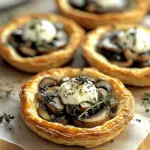 Elegant Mushroom Goat Cheese Tarts
