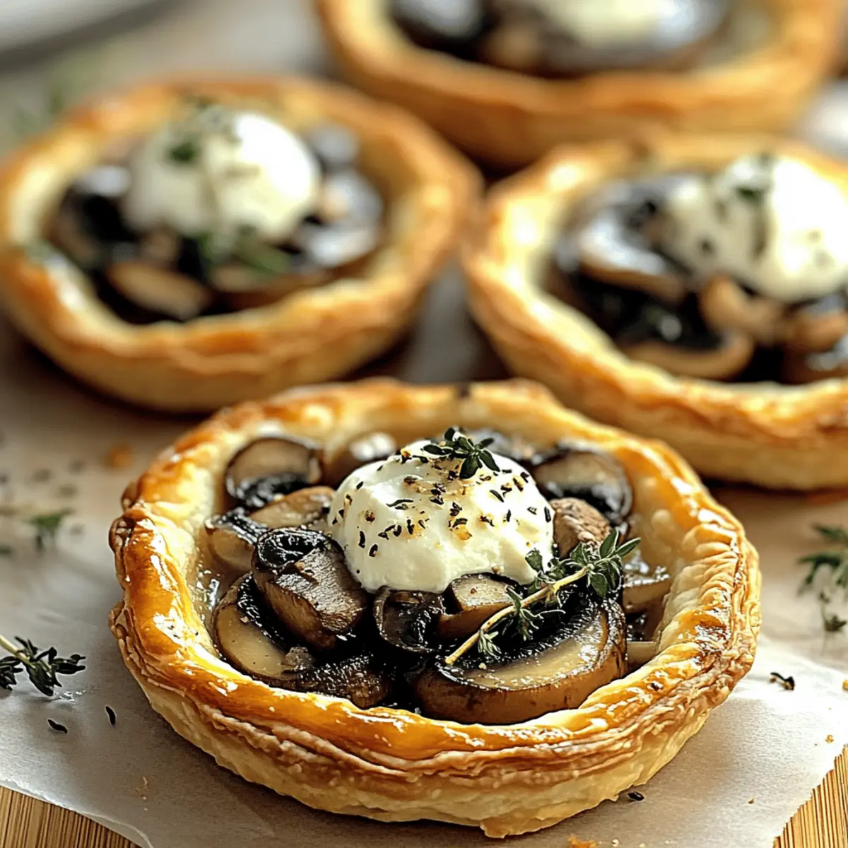 Elegant Mushroom Goat Cheese Tarts for Effortless Entertaining