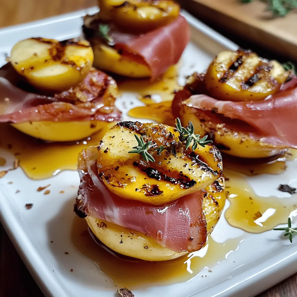 Grilled Apples with Prosciutto and Honey: A Sweet Savory Delight