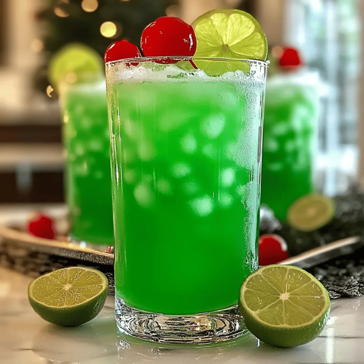 Festive Grinch’s Green Punch for Joyful Holiday Cheers