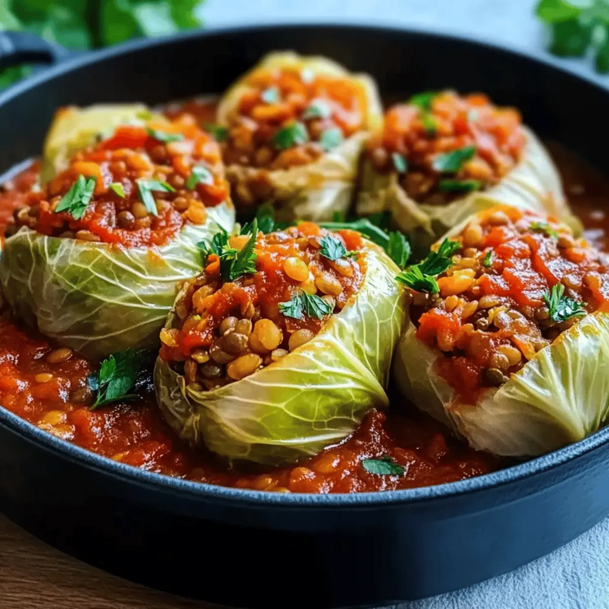Mouthwatering Lentil and Rice Stuffed Cabbage Rolls Recipe