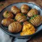 Oven-Baked Mini Hasselback Potatoes with Vegan Cajun Mayo