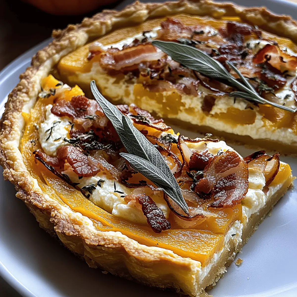 Savory Pumpkin, Ricotta & Caramelized Onion Tart Bliss