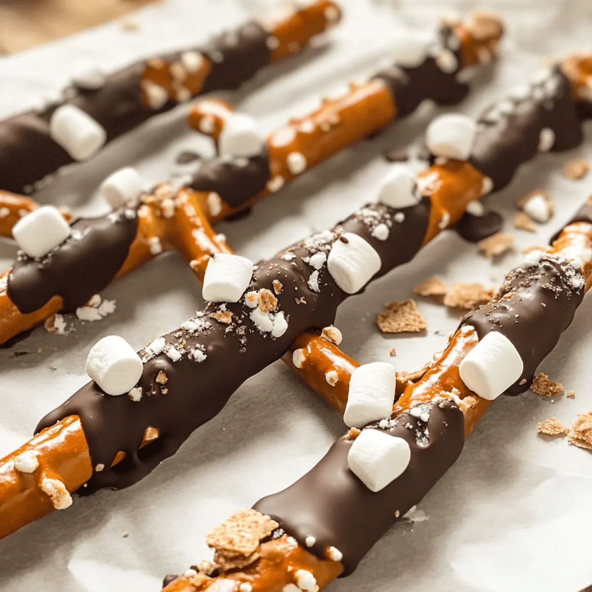 S’mores Pretzel Rods: No-Bake Sweet & Salty Delight