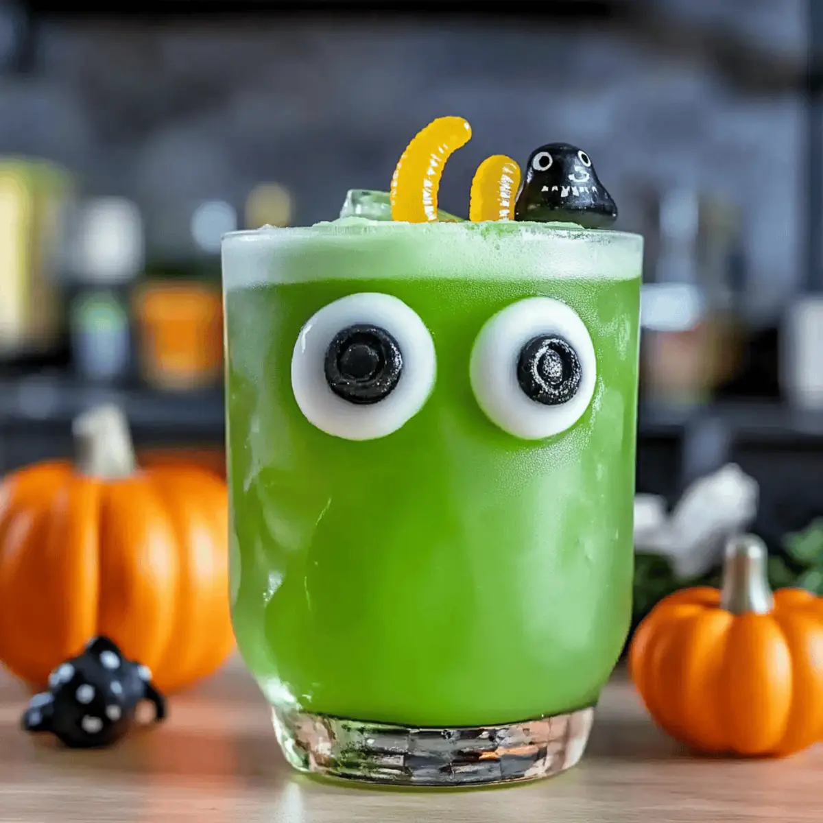 Chilling Slime Punch Mocktail for Spooky Celebrations