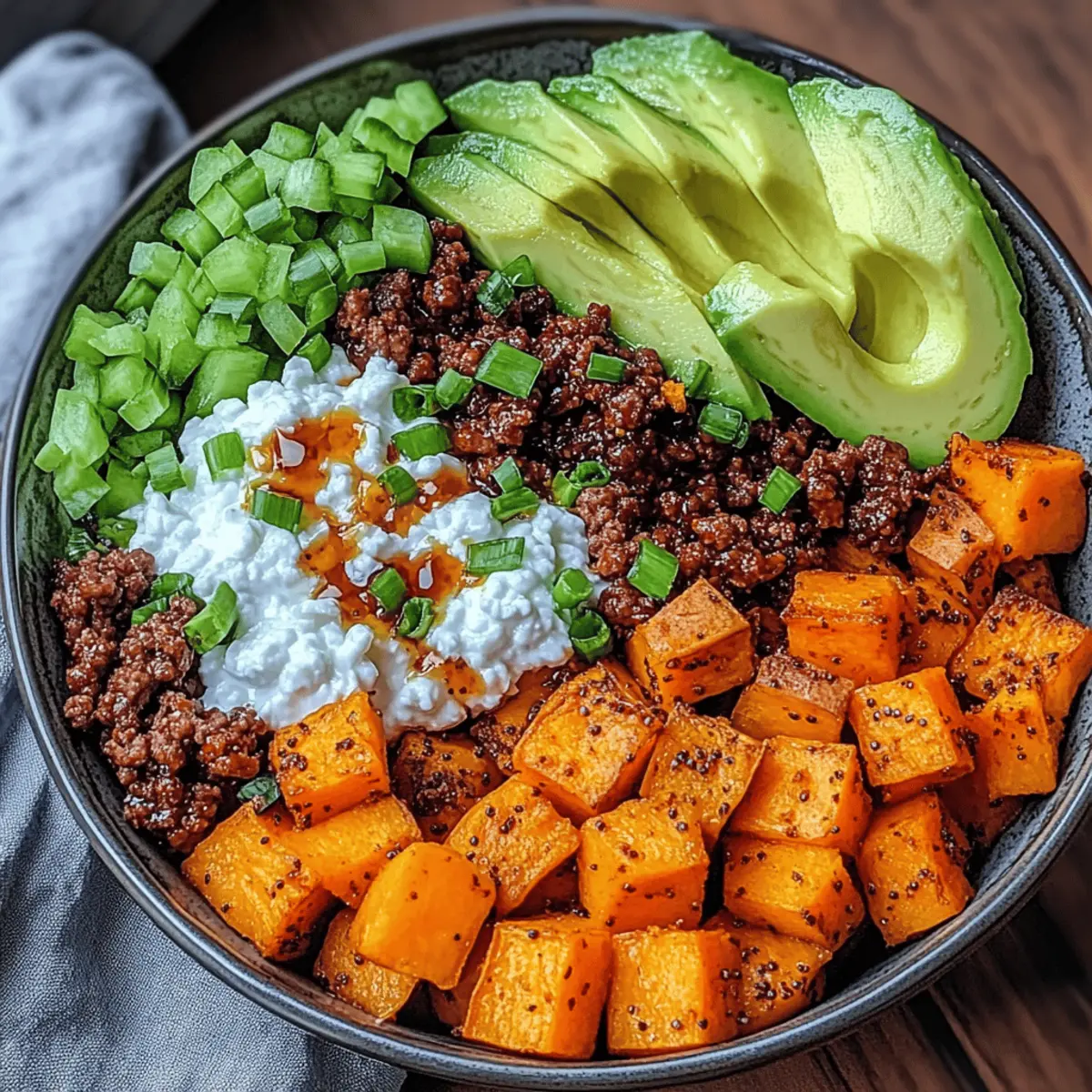 Spicy Ground Beef & Sweet Potato Protein Bowl for Meal Prep Magic