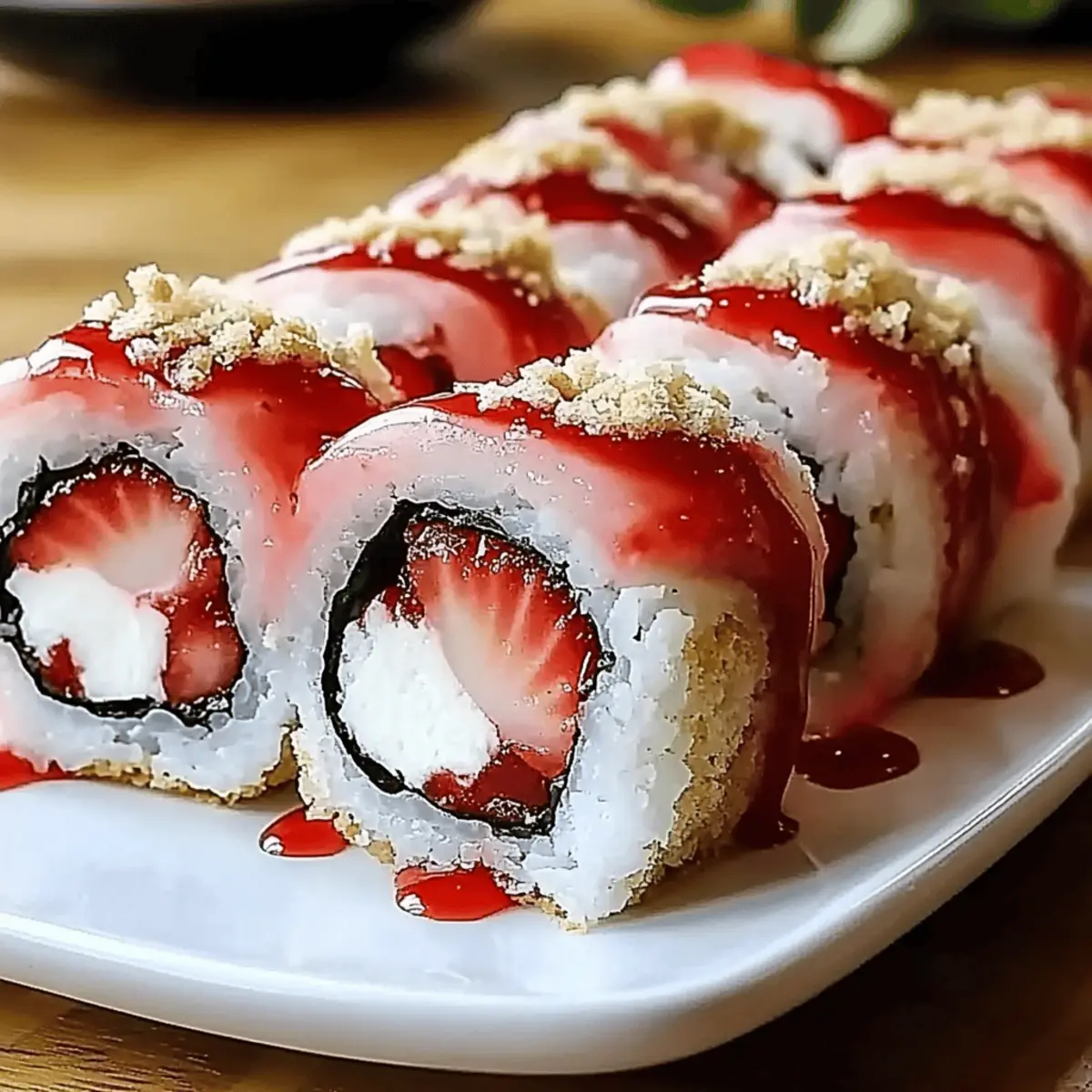 Sweet Strawberry Shortcake Sushi Roll That's a Party Hit