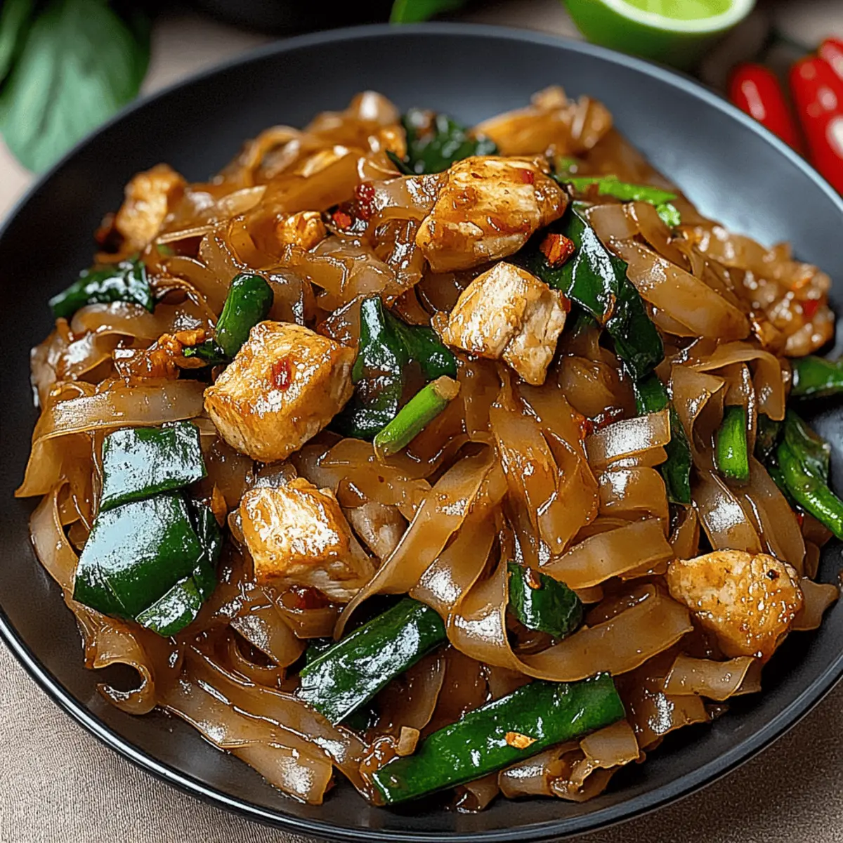 Street Style Thai Drunken Noodles for a Flavorful Feast