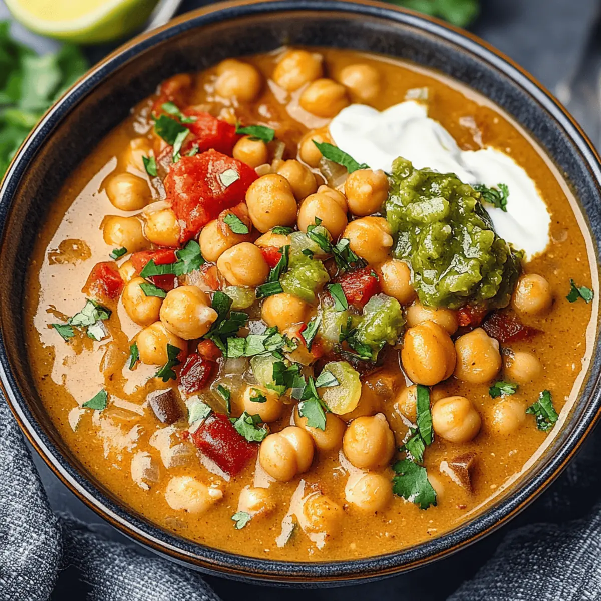 Creamy White Chickpea Chili Ready in 30 Minutes