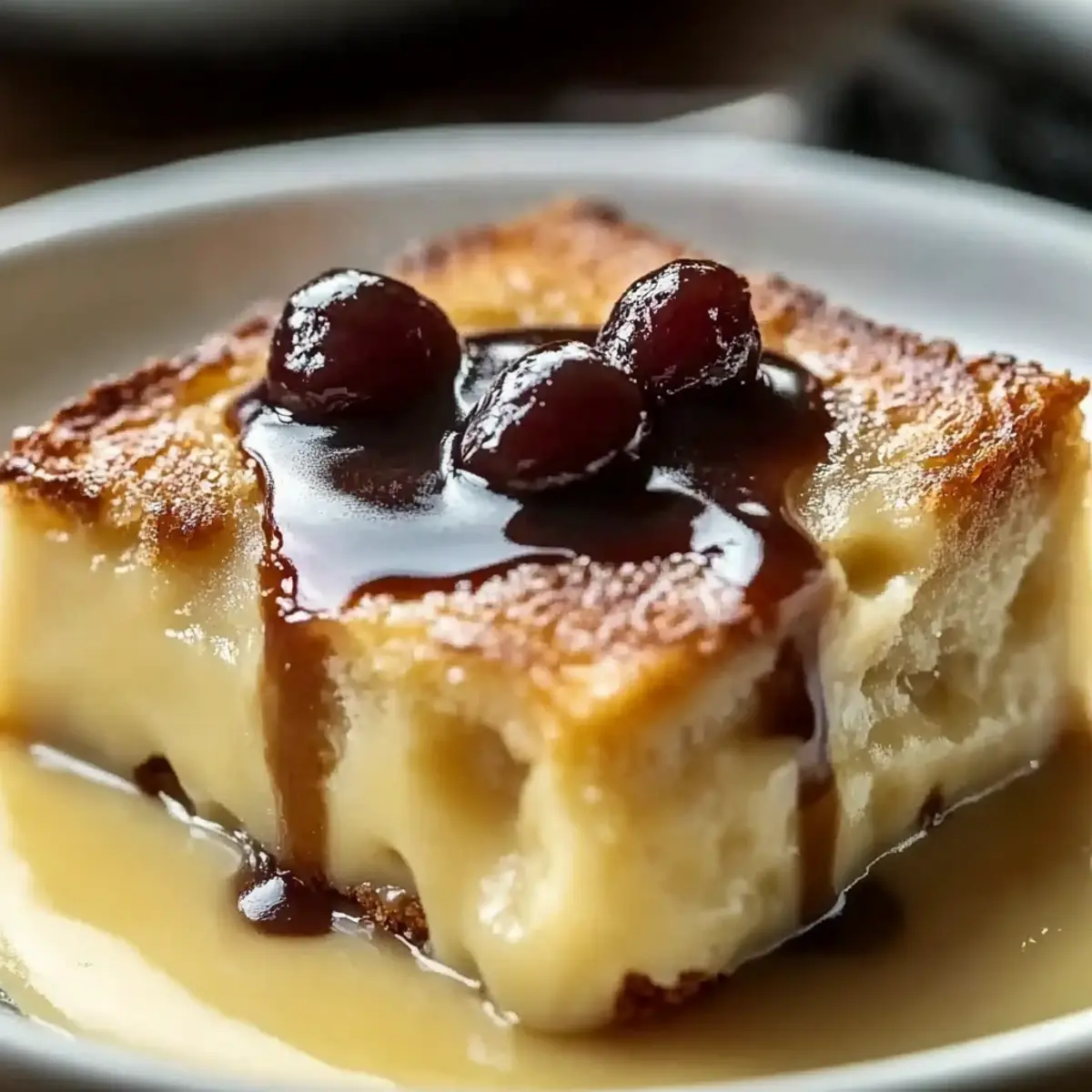 Delicious Bread Pudding with Vanilla Sauce for Cozy Nights